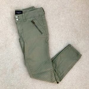 American Eagle Moto Stretch Jeans Ankle Pants